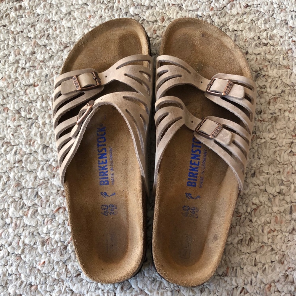 Birkenstock Women's Granada Soft Footbed Sandal - Tobacco - Size 40